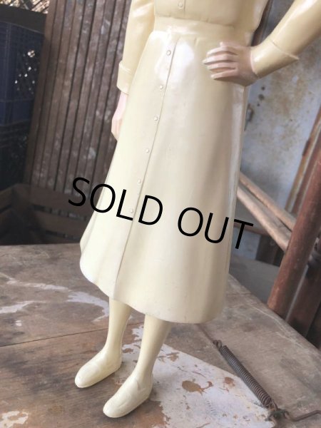画像15: 50s Vintage Advertising Miss Curity Counter Display Statue Figure 48cm (B798) (15)