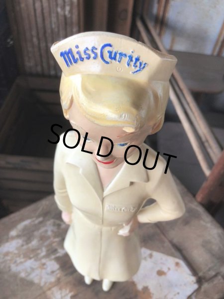 画像2: 50s Vintage Advertising Miss Curity Counter Display Statue Figure 48cm (B798) (2)