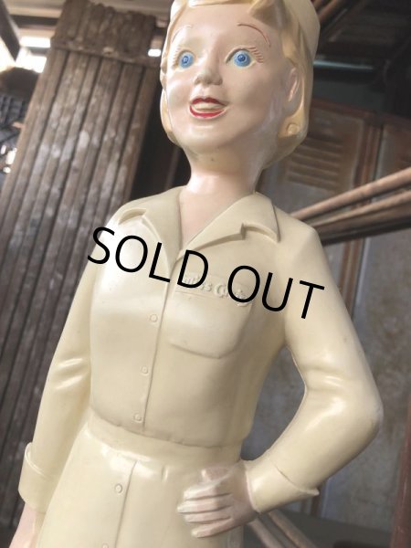 画像19: 50s Vintage Advertising Miss Curity Counter Display Statue Figure 48cm (B798) (19)