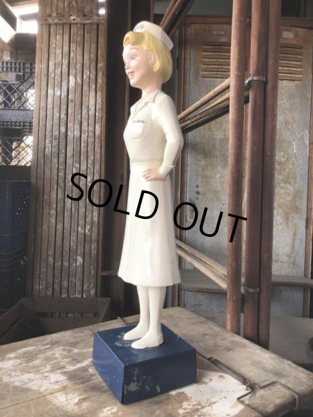 画像7: 50s Vintage Advertising Miss Curity Counter Display Statue Figure 53cm (B797) (7)