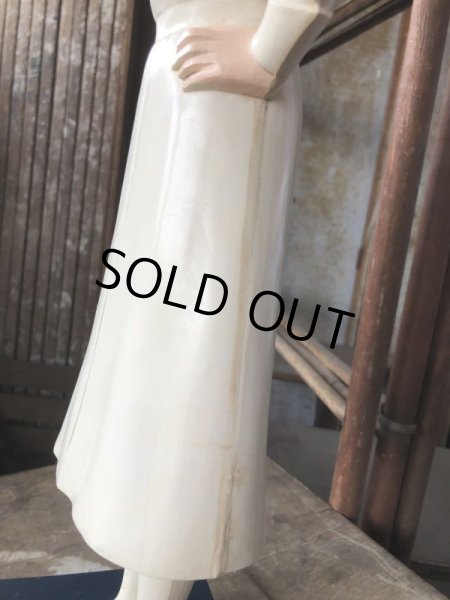 画像13: 50s Vintage Advertising Miss Curity Counter Display Statue Figure 53cm (B797) (13)