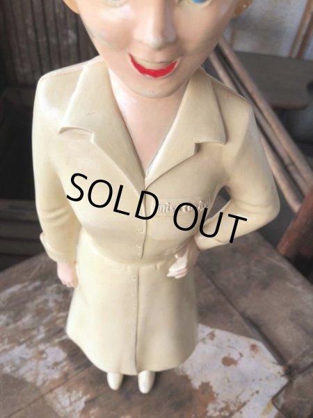 画像18: 50s Vintage Advertising Miss Curity Counter Display Statue Figure 48cm (B798) (18)