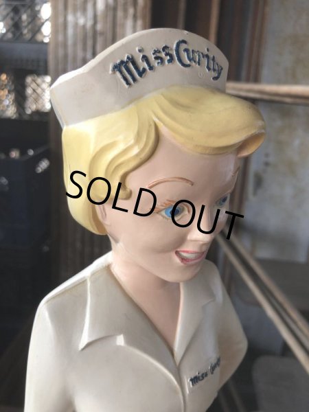 画像16: 50s Vintage Advertising Miss Curity Counter Display Statue Figure 53cm (B797) (16)