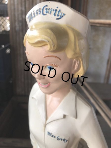 画像18: 50s Vintage Advertising Miss Curity Counter Display Statue Figure 53cm (B797) (18)