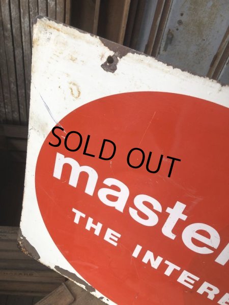 画像5: 60s Vintage MASTER CHARGE The Interbank Store Display Double Sided Metal Sign (B809) (5)