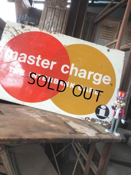 画像22: 60s Vintage MASTER CHARGE The Interbank Store Display Double Sided Metal Sign (B809) (22)