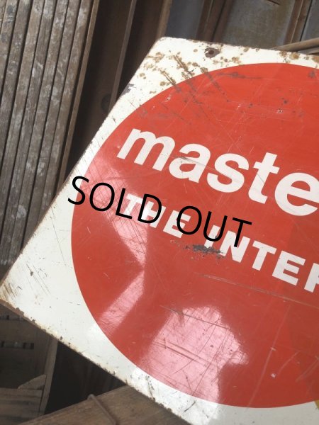 画像15: 60s Vintage MASTER CHARGE The Interbank Store Display Double Sided Metal Sign (B809) (15)