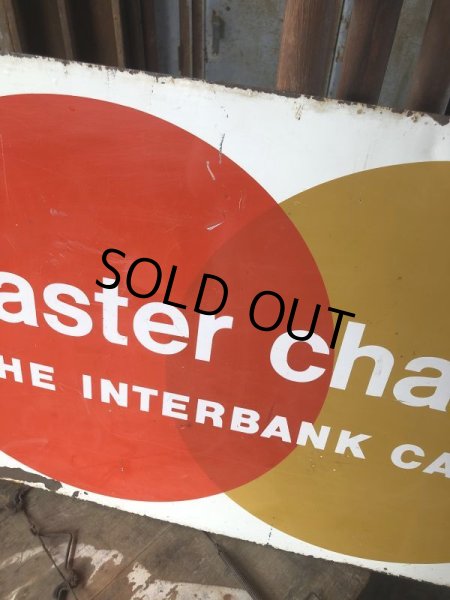 画像6: 60s Vintage MASTER CHARGE The Interbank Store Display Double Sided Metal Sign (B809) (6)
