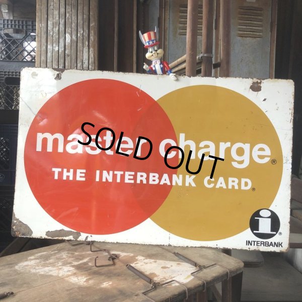 画像23: 60s Vintage MASTER CHARGE The Interbank Store Display Double Sided Metal Sign (B809) (23)