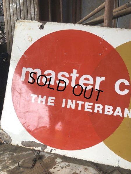 画像4: 60s Vintage MASTER CHARGE The Interbank Store Display Double Sided Metal Sign (B809) (4)
