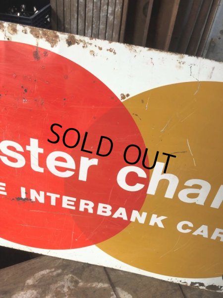 画像17: 60s Vintage MASTER CHARGE The Interbank Store Display Double Sided Metal Sign (B809) (17)