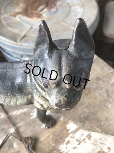 画像18: Antique Cast Iron Boston Terrier Doorstop Statue (B818) (18)