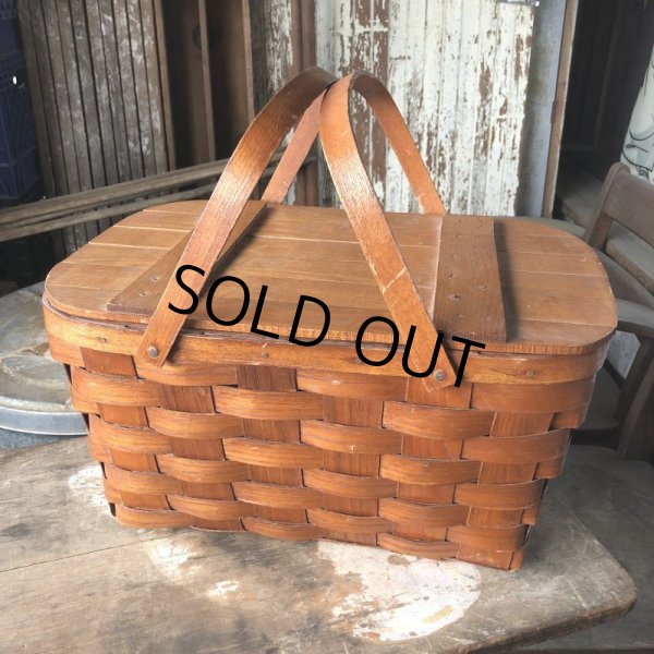 画像1: Vintage U.S.A. Picnic Basket (B822) (1)