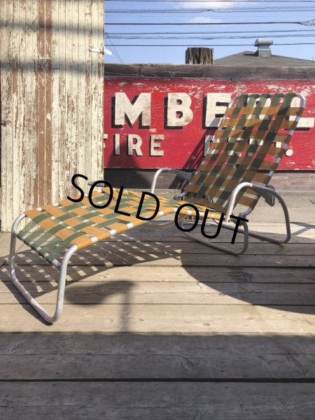 画像5: 60s Vintage Folding Lawn Chair Long (B834) (5)