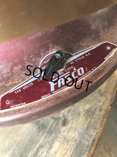 画像13: Vintage FASCO Ottoman Stool Floor Circular Fan (B828) (13)