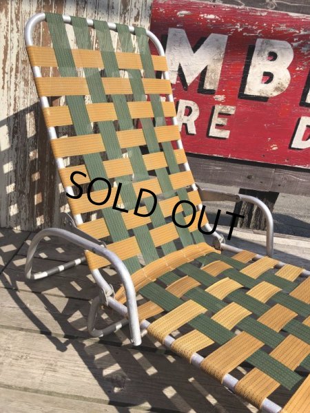 画像9: 60s Vintage Folding Lawn Chair Long (B834) (9)