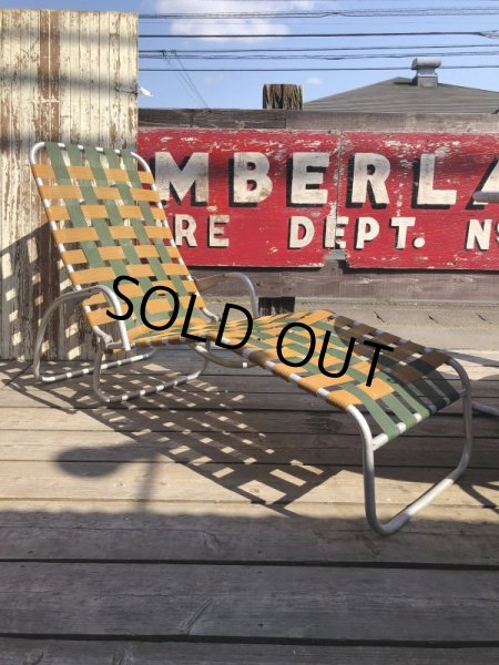 画像2: 60s Vintage Folding Lawn Chair Long (B834) (2)