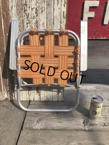 画像14: 60s Vintage Folding Lawn Chair Kid's (B833) (14)