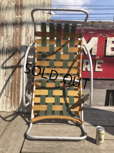 画像18: 60s Vintage Folding Lawn Chair Long (B834) (18)