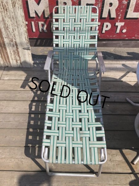 画像2: 60s Vintage Folding Lawn Chair Long (B835) (2)