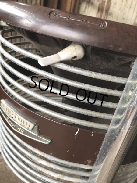 画像13: Vintage ROBBINS & MYERS Ottoman Stool Floor Circular Fan (B829) (13)