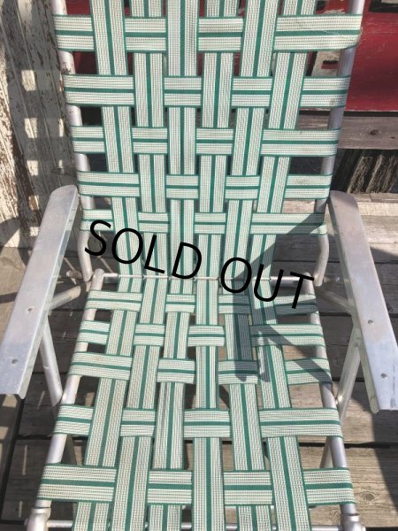 画像15: 60s Vintage Folding Lawn Chair Long (B835) (15)