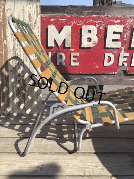画像7: 60s Vintage Folding Lawn Chair Long (B834) (7)