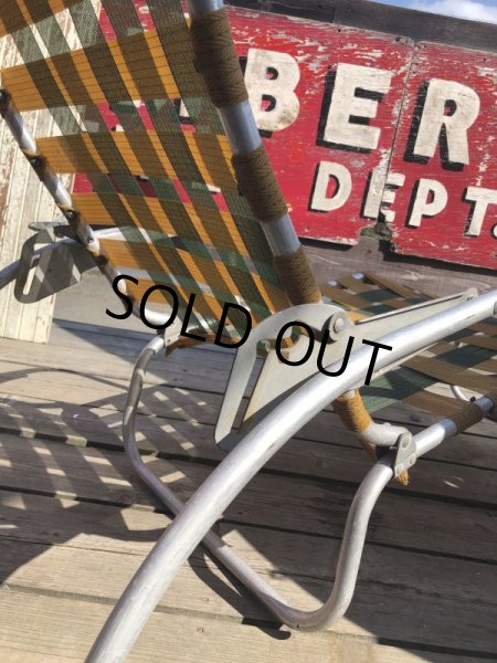 画像8: 60s Vintage Folding Lawn Chair Long (B834) (8)