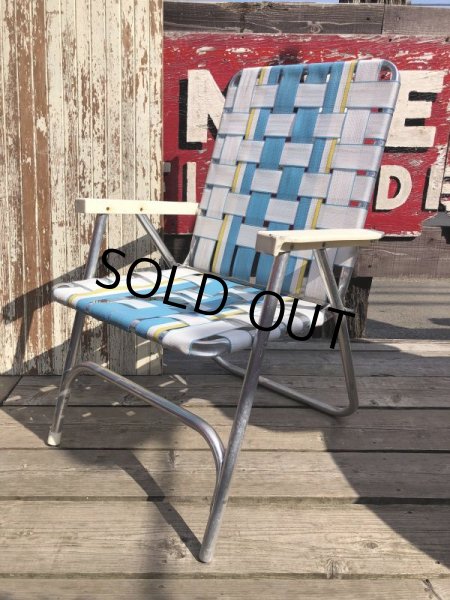 画像2: 60s Vintage Folding Lawn Chair A (B831) (2)