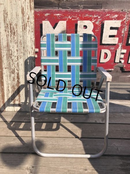 画像1: 60s Vintage Folding Lawn Chair (B830) (1)