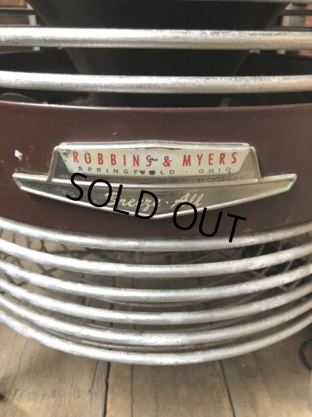 画像10: Vintage ROBBINS & MYERS Ottoman Stool Floor Circular Fan (B829) (10)