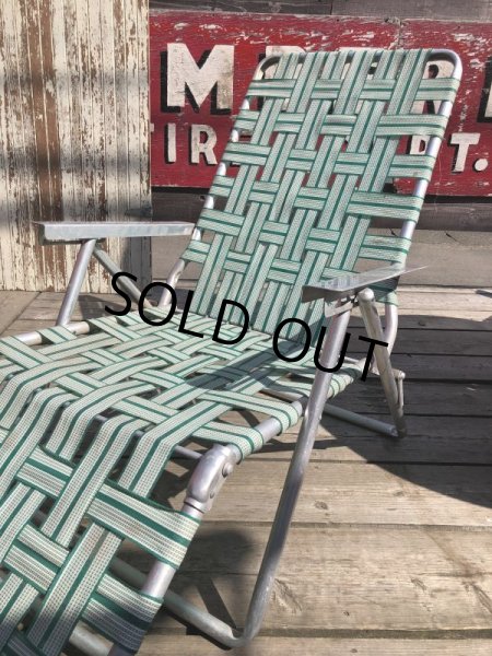画像13: 60s Vintage Folding Lawn Chair Long (B835) (13)
