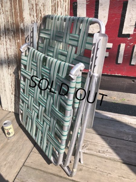 画像18: 60s Vintage Folding Lawn Chair Long (B835) (18)