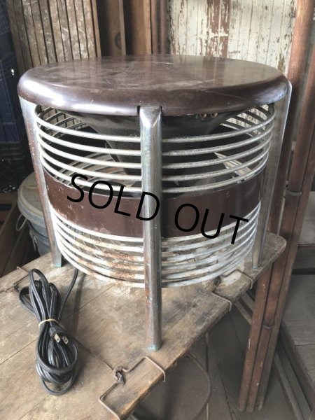 画像4: Vintage ROBBINS & MYERS Ottoman Stool Floor Circular Fan (B829) (4)