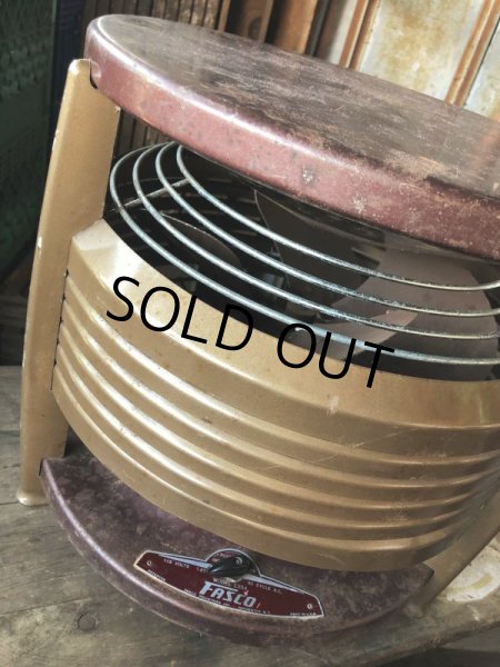 画像8: Vintage FASCO Ottoman Stool Floor Circular Fan (B828) (8)