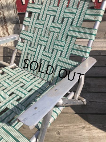 画像12: 60s Vintage Folding Lawn Chair Long (B835) (12)