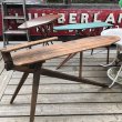 画像21: Vintage American Primitive Wooden Ironing Board Table (B838) (21)
