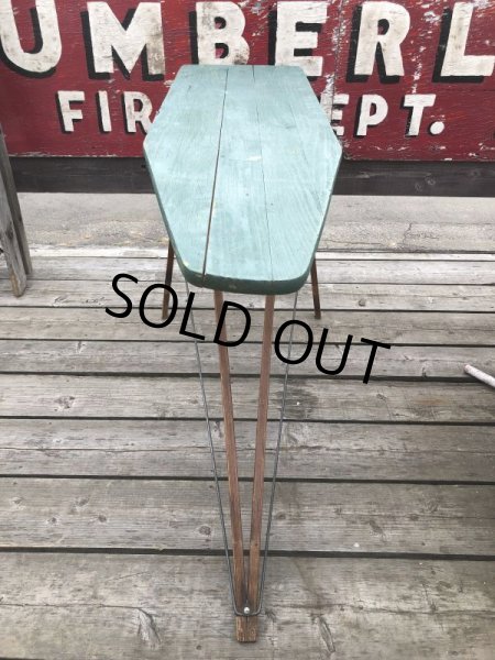 画像5: Vintage American Primitive Wooden Ironing Board Table (B838) (5)
