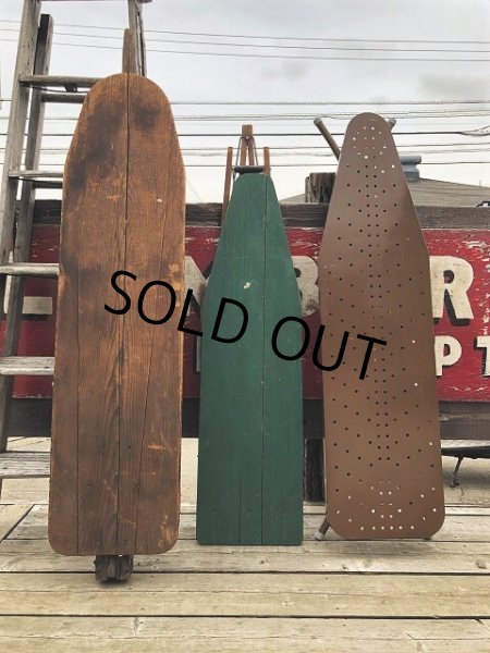 画像19: Vintage American Primitive Wooden Ironing Board Table (B838) (19)