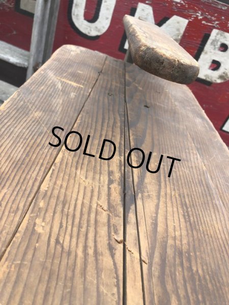 画像20: Vintage American Primitive Wooden Ironing Board Table (B837) (20)