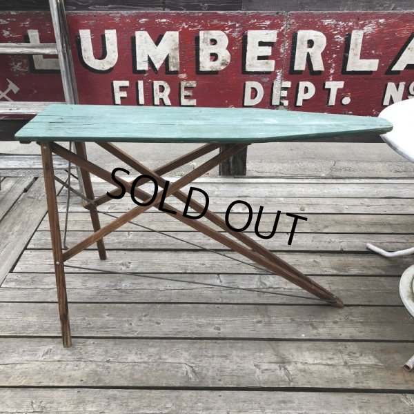 画像7: Vintage American Primitive Wooden Ironing Board Table (B838) (7)