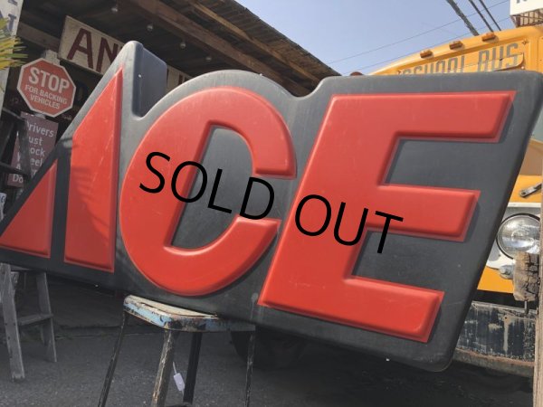 画像14: 【店舗引き取り限定】Vintage ACE Hardware Tools Lighted Store Display Sign HUGE !! (B844) (14)