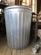 画像3: Vintage Galvanized Steel Metal Garbage Trash Can (B858) (3)