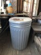 画像14: Vintage Galvanized Steel Metal Garbage Trash Can (B858) (14)