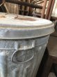 画像11: Vintage Galvanized Steel Metal Garbage Trash Can (B859) (11)