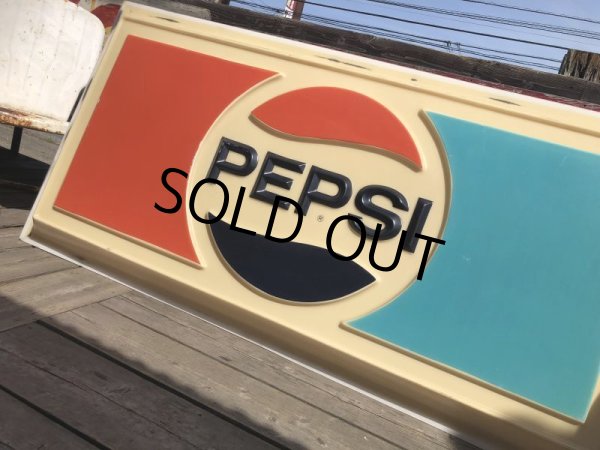 画像13: Vintage Pepsi Cola Advertising Store Display Embossed Plastic Lighted Sign Huge!  (B860) (13)