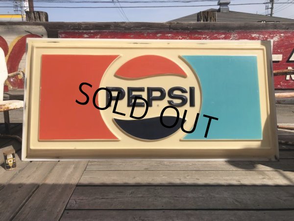 画像12: Vintage Pepsi Cola Advertising Store Display Embossed Plastic Lighted Sign Huge!  (B860) (12)