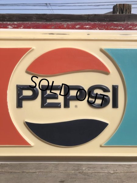 画像15: Vintage Pepsi Cola Advertising Store Display Embossed Plastic Lighted Sign Huge!  (B860) (15)