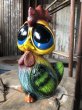 画像6: 60s Mid Century Vintage Sad Big Eye Bird Ceramic Coin Bank Statue (B861) (6)