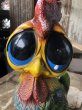 画像12: 60s Mid Century Vintage Sad Big Eye Bird Ceramic Coin Bank Statue (B861) (12)